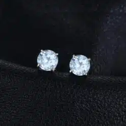 blue topaz Stud Earrings 168-02
