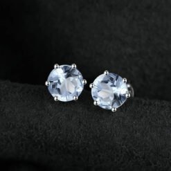 blue topaz studs 208-04