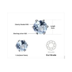blue topaz studs 208-05
