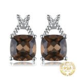 Brown Stone Earrings Smoky Quartz Studs