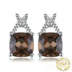 brown stone earrings 225-01