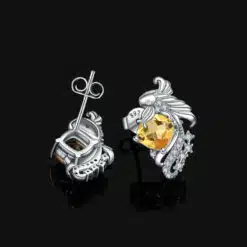 citrine earrings studs 170-03