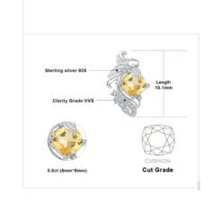 citrine earrings studs 170-05