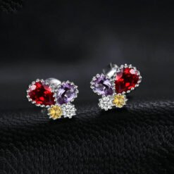 color stone earrings 221-02