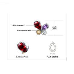 color stone earrings 221-05