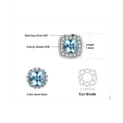 cushion cut earrings 220-05