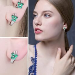 emerald butterfly earrings 236-04