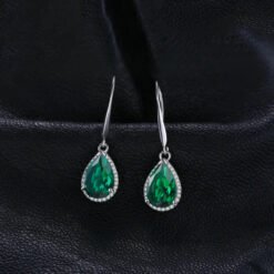 emerald drop earrings 128-02