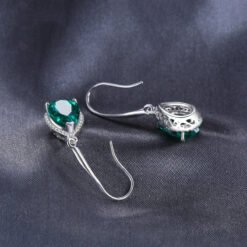 emerald drop earrings 128-04