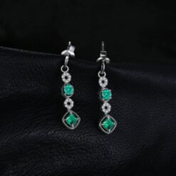 emerald green earrings 169-04