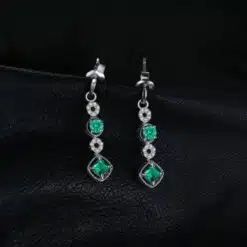 emerald green earrings 169-04