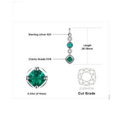 emerald green earrings 169-05