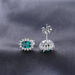 emerald green statement earrings 177-04