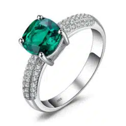 Alternative view of Emerald Jewelry Sets Lab Created Ring Pendant Earrings