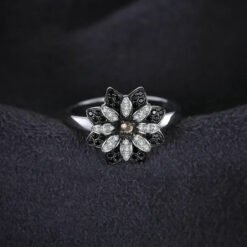 gemstone flower ring 105-04