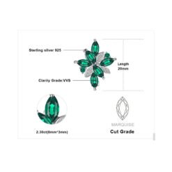 green statement earrings 195-05