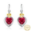 heart ruby earrings 205-01