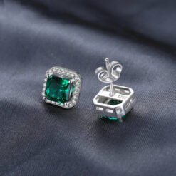 lab grown emerald earrings 130-04