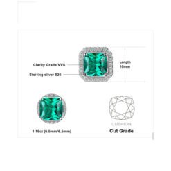 lab grown emerald earrings 130-05