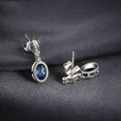 london blue topaz drop earrings 192-02