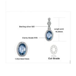 london blue topaz drop earrings 192-05