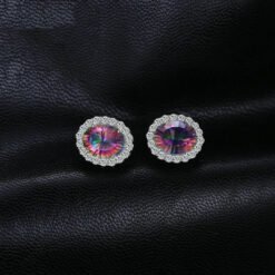 multi color stone earrings 228-02