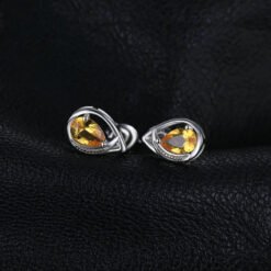 orange sapphire earrings 180-02