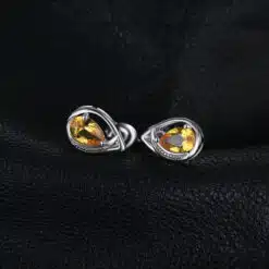 orange sapphire earrings 180-02