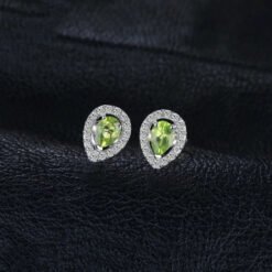 peridot earrings studs 154-04