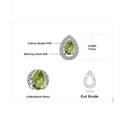 peridot earrings studs 154-05