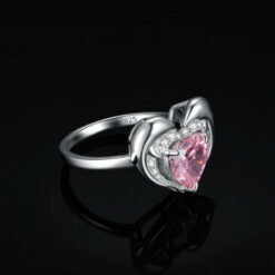 pink heart rings 097-03