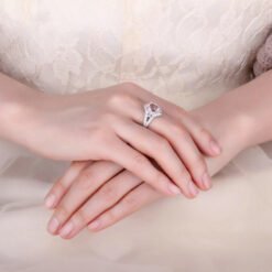 pink sapphire flower ring 091-03