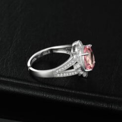 pink sapphire flower ring 091-04