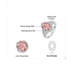 pink sapphire flower ring 091-05