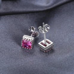 pink sapphire stud earrings 179-02