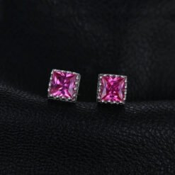 pink sapphire stud earrings 179-04