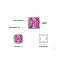 pink sapphire stud earrings 179-05