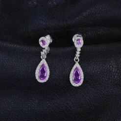 purple drop earrings 165-02