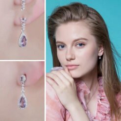 purple drop earrings 165-03
