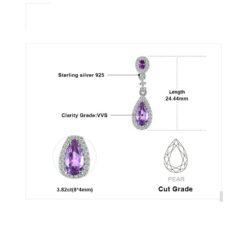purple drop earrings 165-05