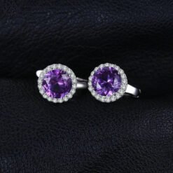 purple earrings 166-04