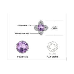 purple stone earrings 217-05