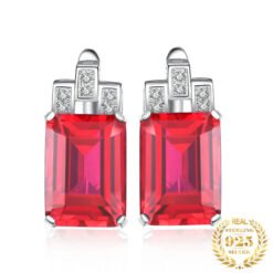 ruby hoop earrings 189-01