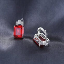 ruby hoop earrings 189-02