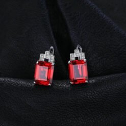 ruby hoop earrings 189-04