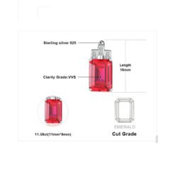 ruby hoop earrings 189-05