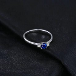 sapphire silver ring 101-02