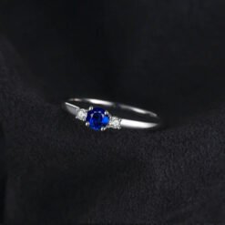 sapphire silver ring 101-04