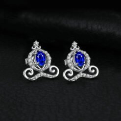 sapphire stud earrings 218-02