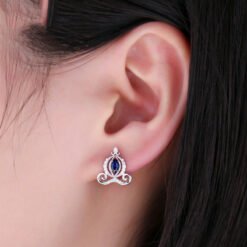 sapphire stud earrings 218-03